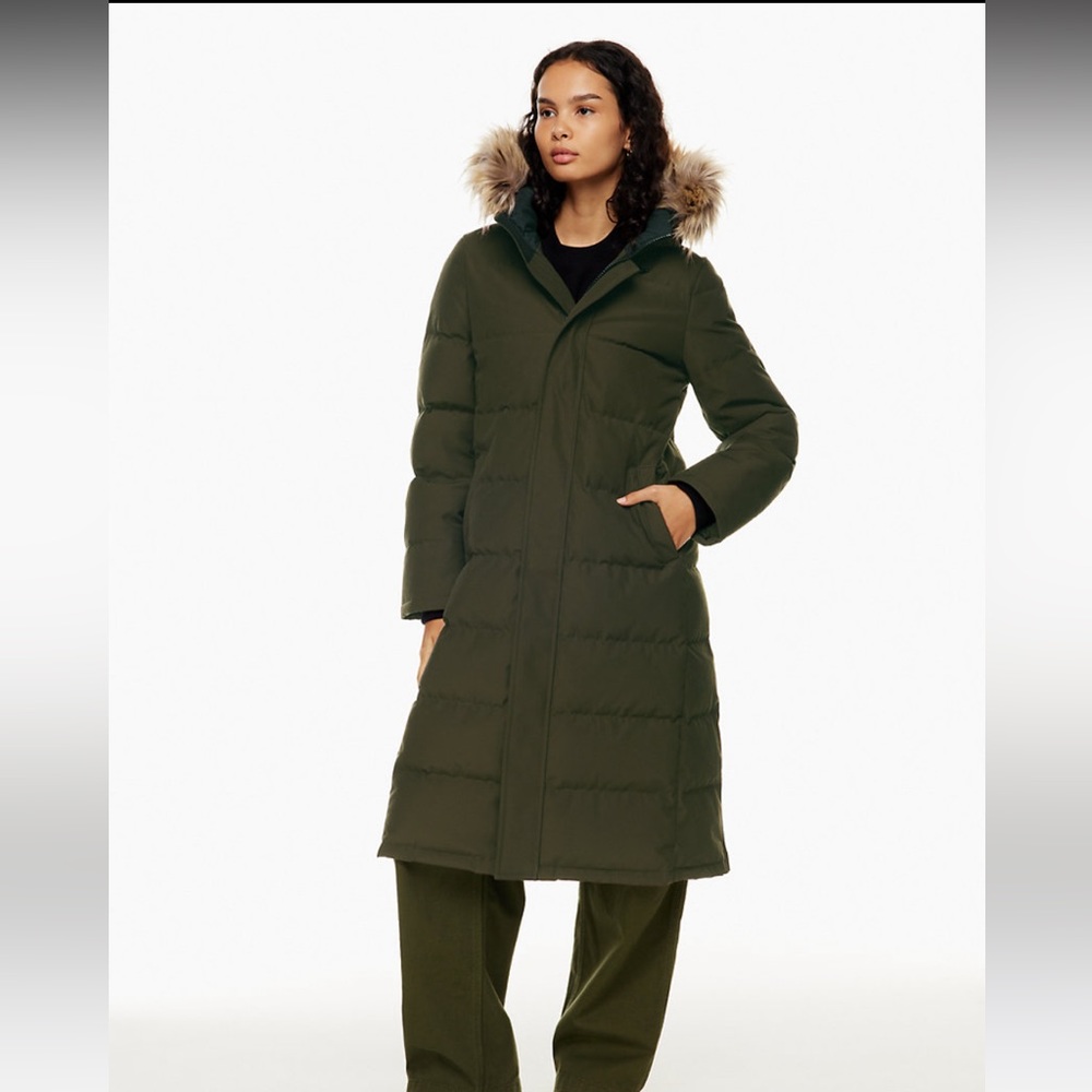 Aritzia TNA Powder Parka Long - Olive